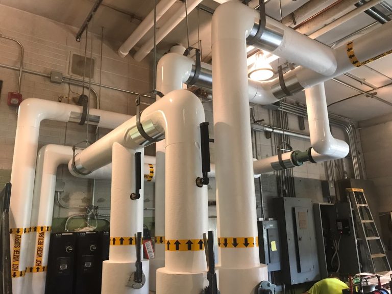 Fireproofing work at elementary school