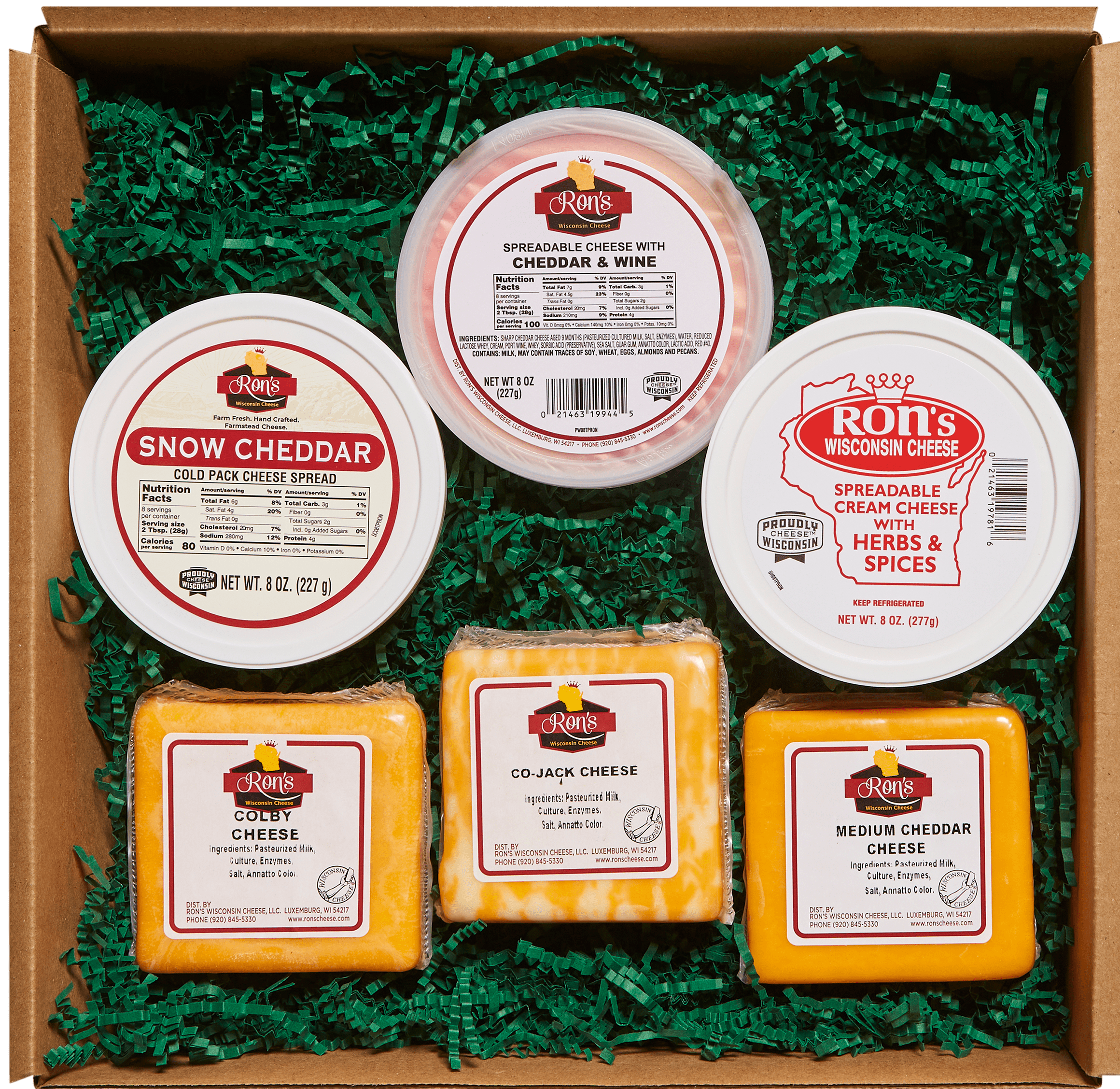 Ron's Wisconsin Cheese Wisconsin Favorites Cheese Gift Box